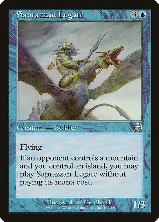 1999 Mercadian Masques Saprazzan Legate uncommon #100 uncommon card image