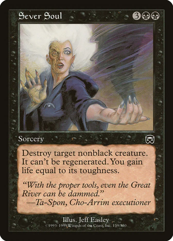 1999 Mercadian Masques Sever Soul common #159 common card image