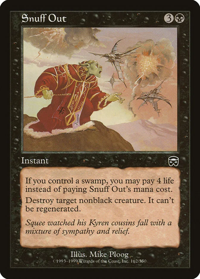 1999 Mercadian Masques Snuff Out common #162 common card image