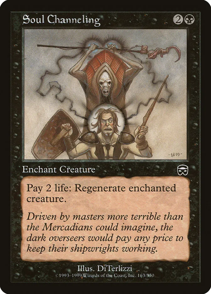 1999 Mercadian Masques Soul Channeling #163 common card image