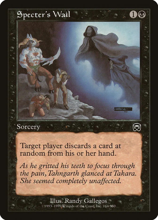 1999 Mercadian Masques Specter's Wail common #164 common card image
