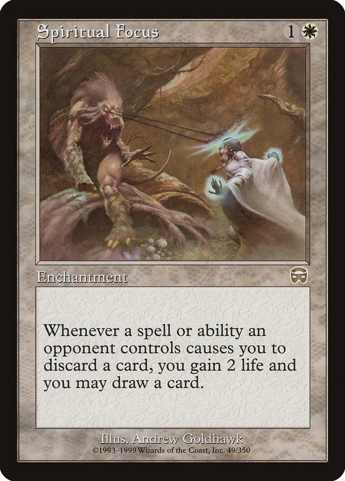 1999 Mercadian Masques Spiritual Focus #49 rare card image