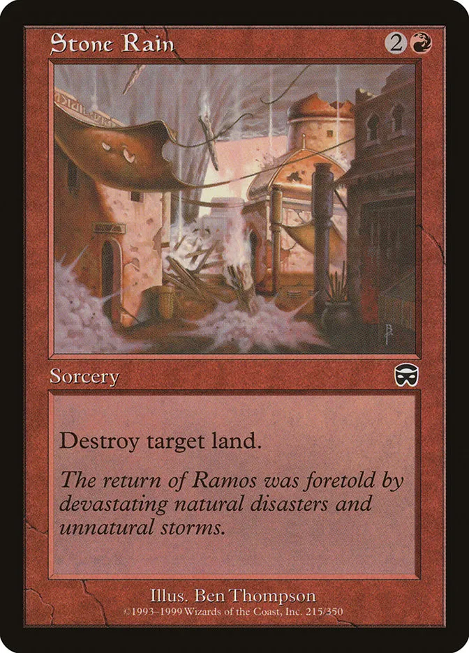 1999 Mercadian Masques Stone Rain #215 common card image
