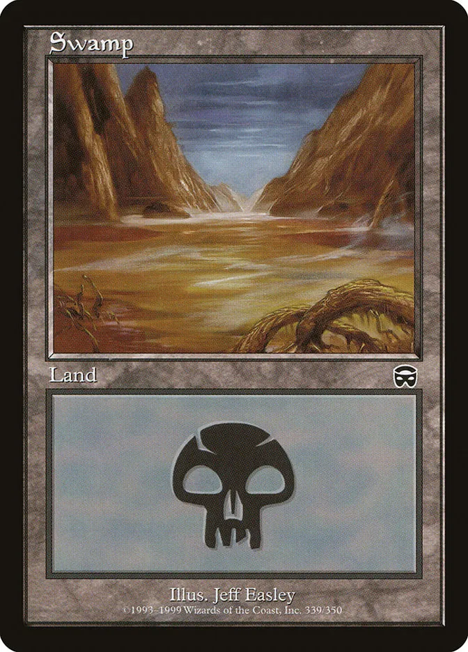 1999 Mercadian Masques Swamp [Foil] common #339 common card image