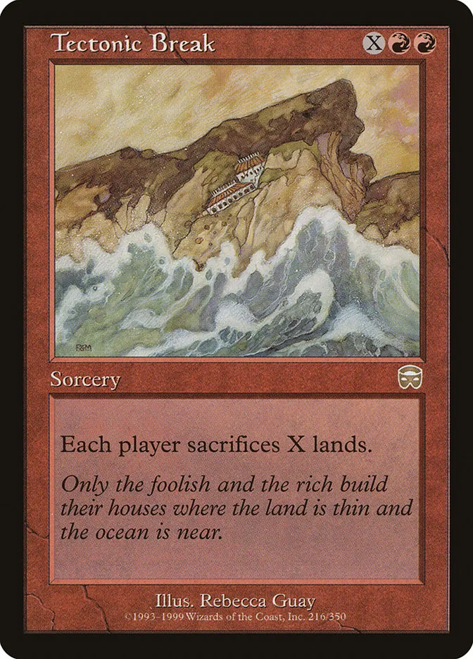 1999 Mercadian Masques Tectonic Break rare #216 rare card image
