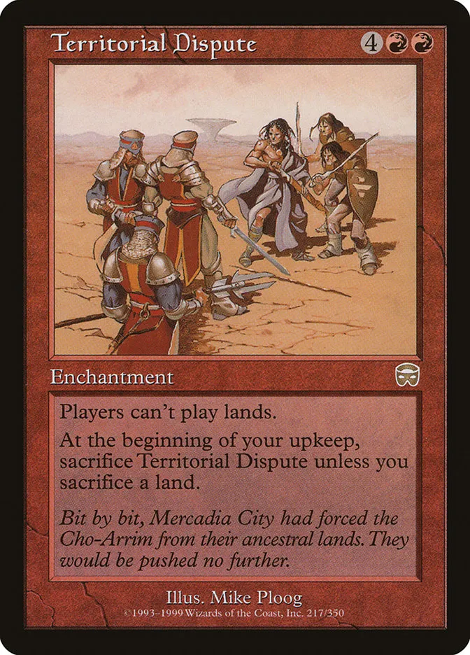 1999 Mercadian Masques Territorial Dispute #217 rare card image