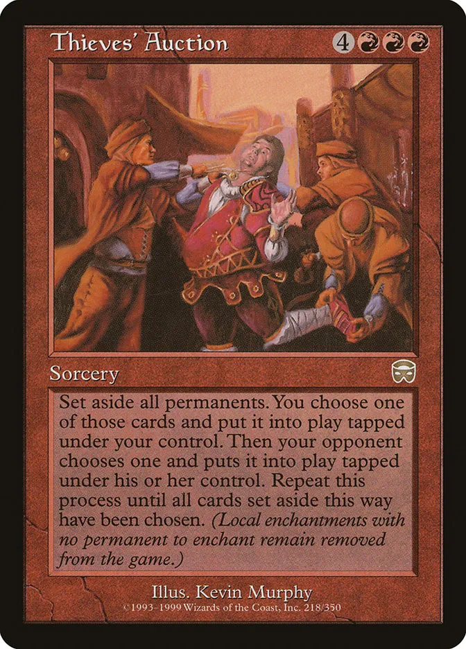 1999 Mercadian Masques Thieves' Auction rare #218 rare card image