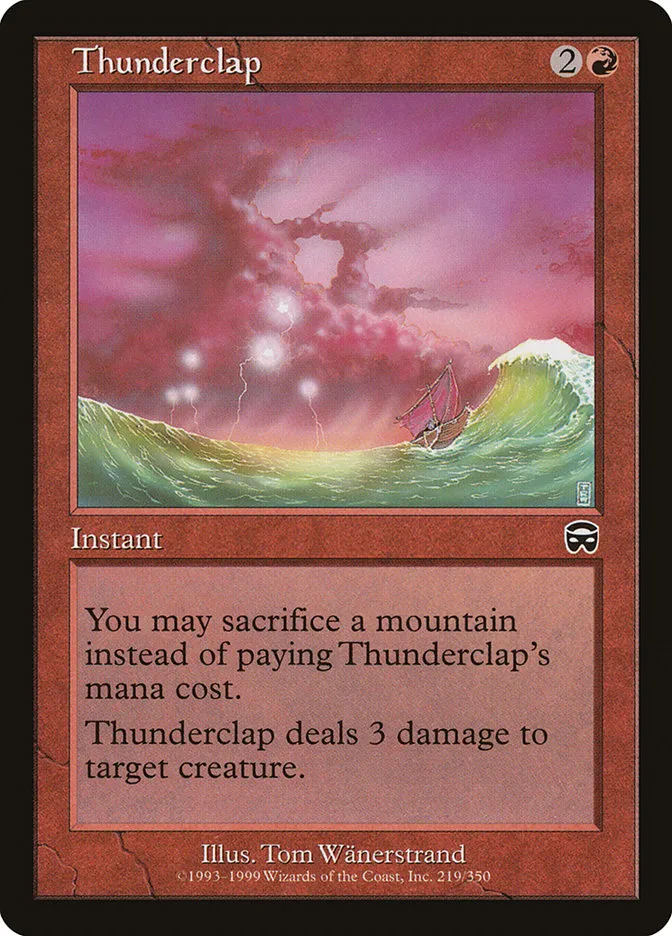 1999 Mercadian Masques Thunderclap common #219 common card image