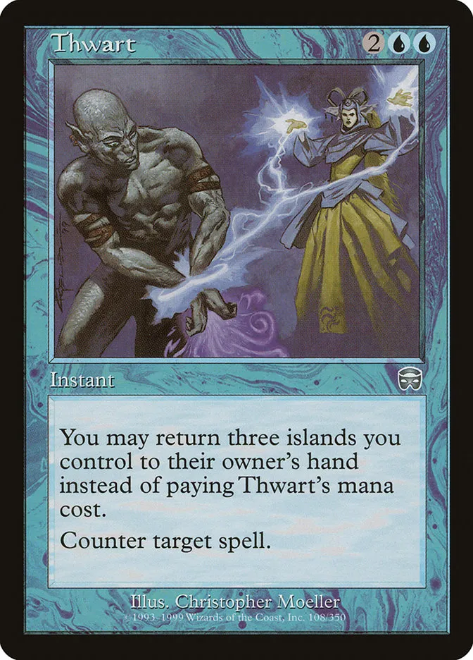 1999 Mercadian Masques Thwart uncommon #108 uncommon card image