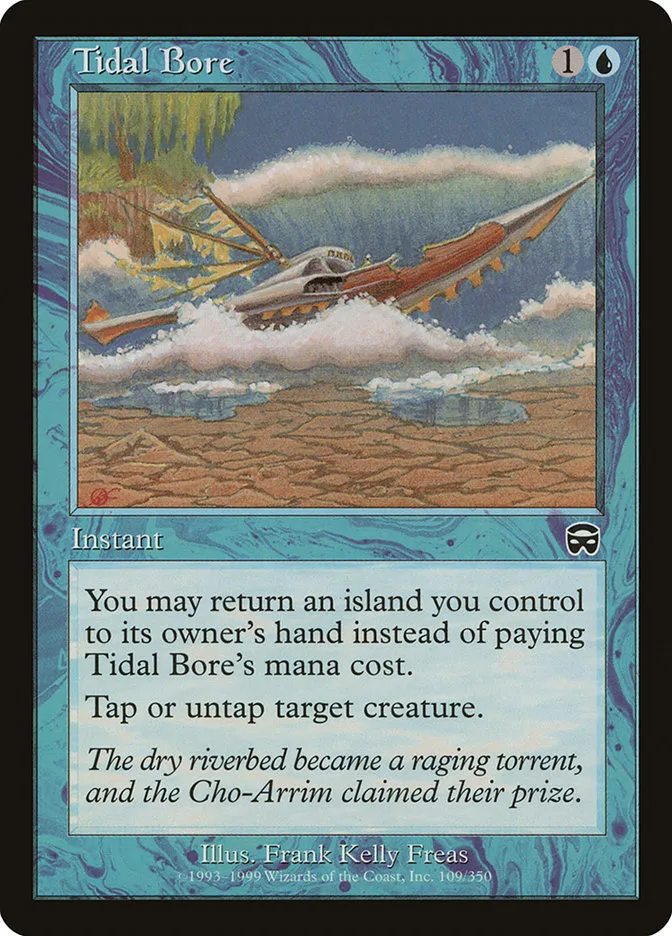 1999 Mercadian Masques Tidal Bore [Foil] common #109 common card image