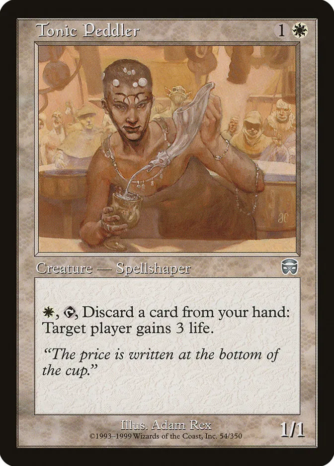 1999 Mercadian Masques Tonic Peddler #54 uncommon card image