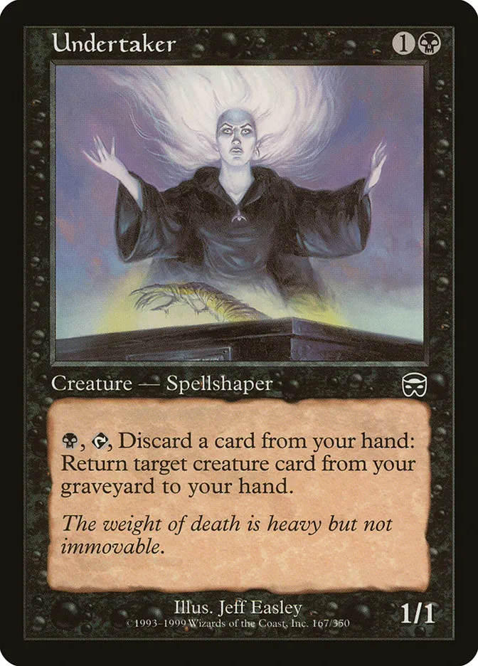 1999 Mercadian Masques Undertaker common #167 common card image