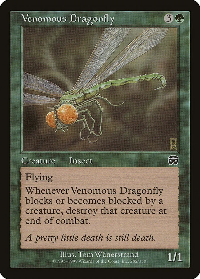 1999 Mercadian Masques Venomous Dragonfly common #282 common card image