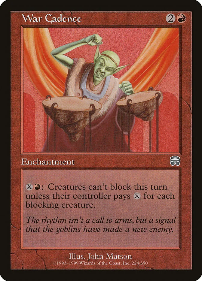 1999 Mercadian Masques War Cadence uncommon #224 uncommon card image