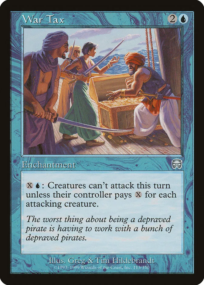 1999 Mercadian Masques War Tax [Foil] uncommon #113 uncommon card image