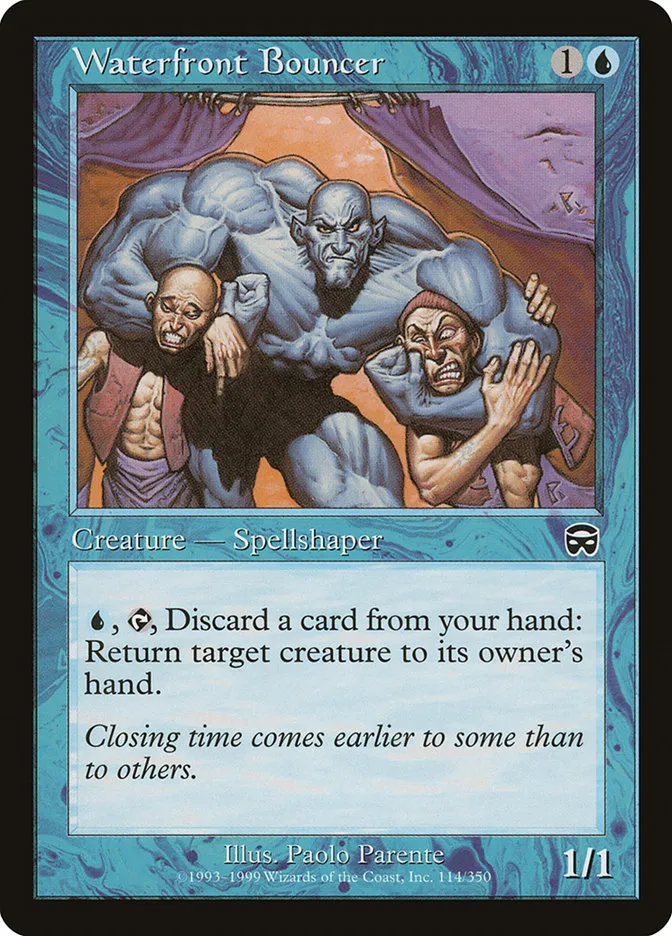 1999 Mercadian Masques Waterfront Bouncer #114 common card image
