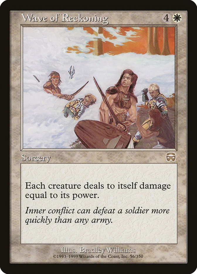 1999 Mercadian Masques Wave of Reckoning [Foil] rare #56 rare card image