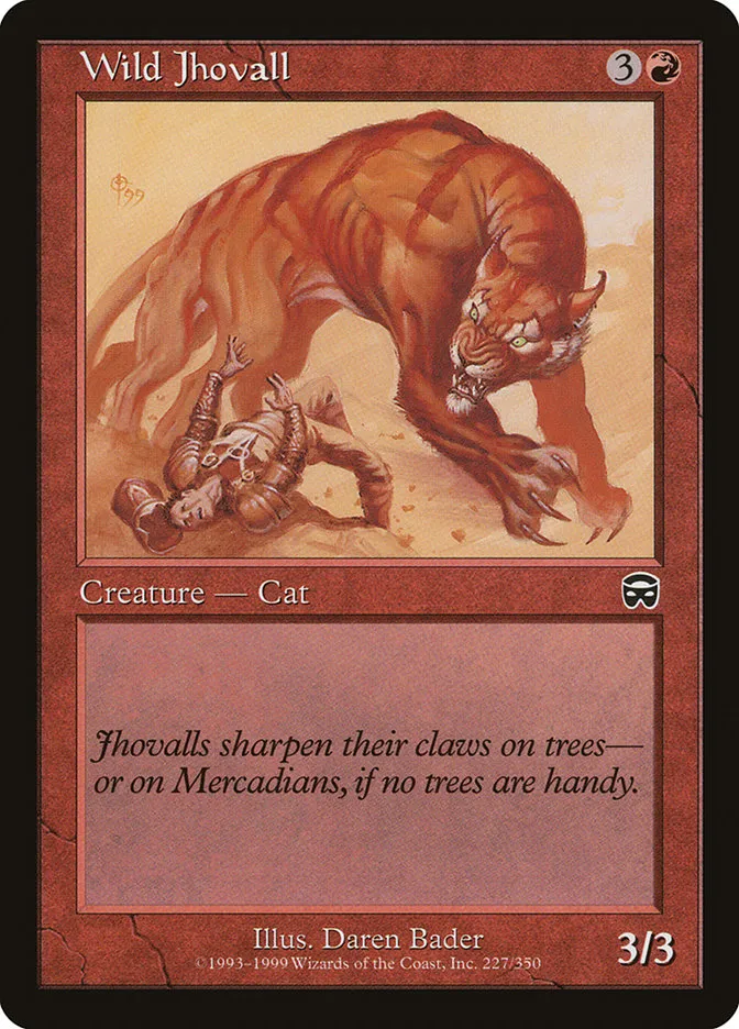 1999 Mercadian Masques Wild Jhovall common #227 common card image