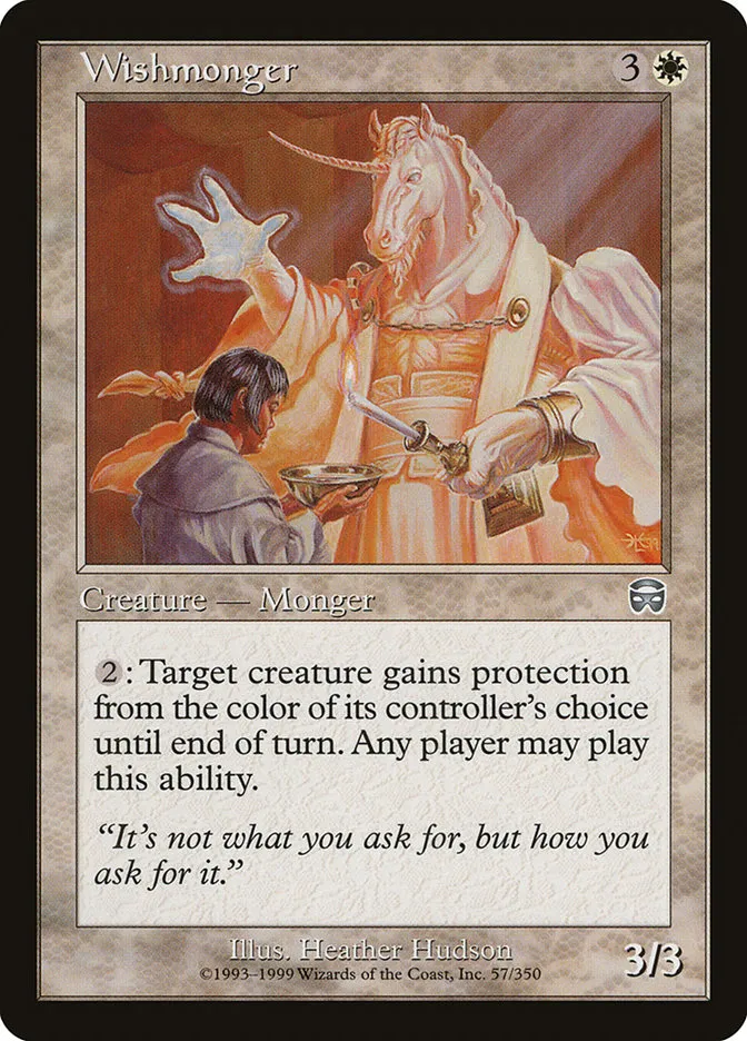 1999 Mercadian Masques Wishmonger #57 uncommon card image