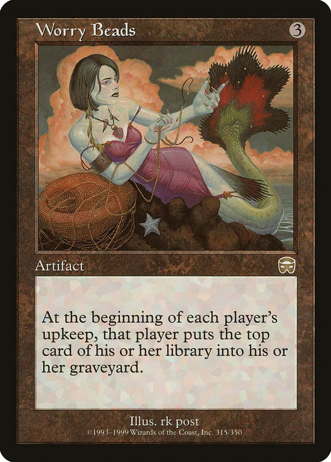 1999 Mercadian Masques Worry Beads rare #315 rare card image