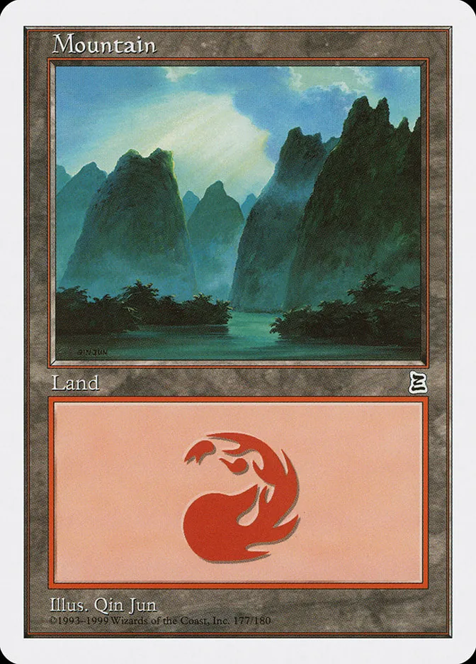 1999 Portal Three Kingdoms Mountain common #177 common card image