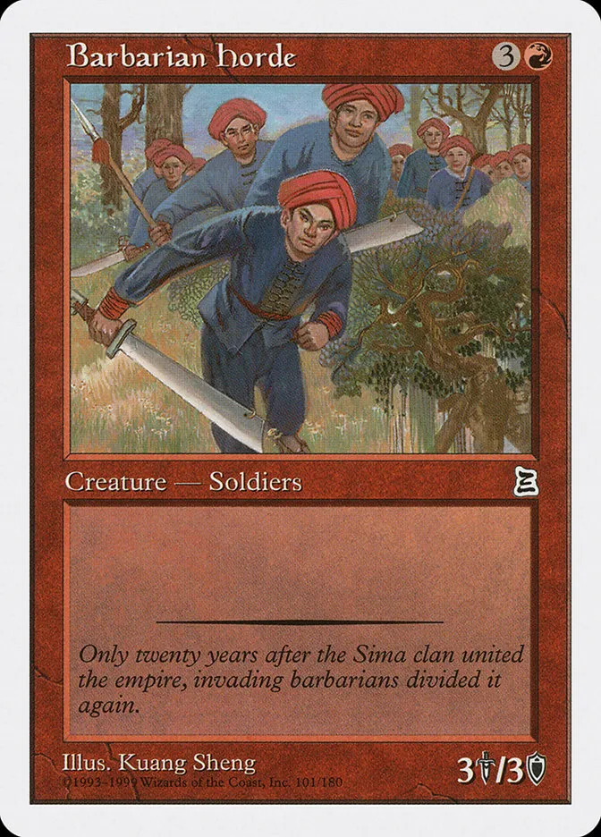 1999 Portal Three Kingdoms Barbarian Horde common #101 common card image