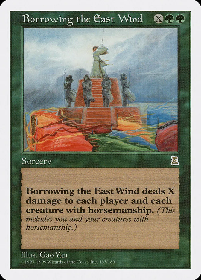 1999 Portal Three Kingdoms Borrowing the East Wind rare #133 rare card image