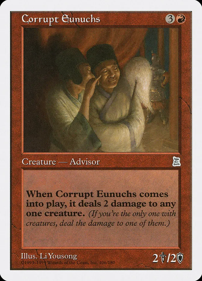 1999 Portal Three Kingdoms Corrupt Eunuchs uncommon #106 uncommon card image