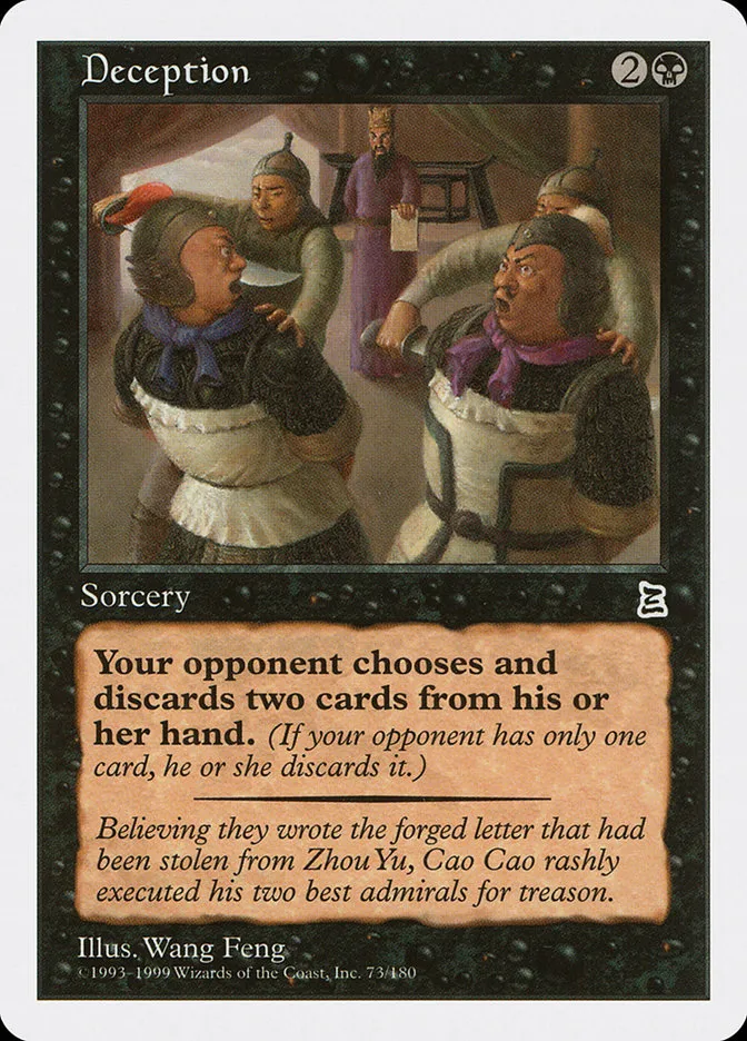 1999 Portal Three Kingdoms Deception common #73 common card image