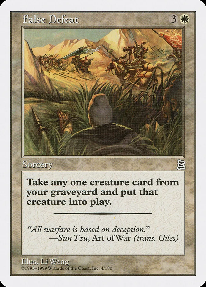 1999 Portal Three Kingdoms False Defeat common #4 common card image