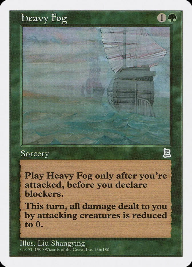 1999 Portal Three Kingdoms Heavy Fog #136 uncommon card image