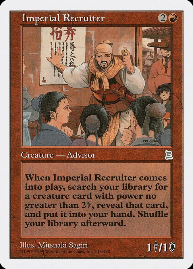 1999 Portal Three Kingdoms Imperial Recruiter uncommon #113 uncommon card image