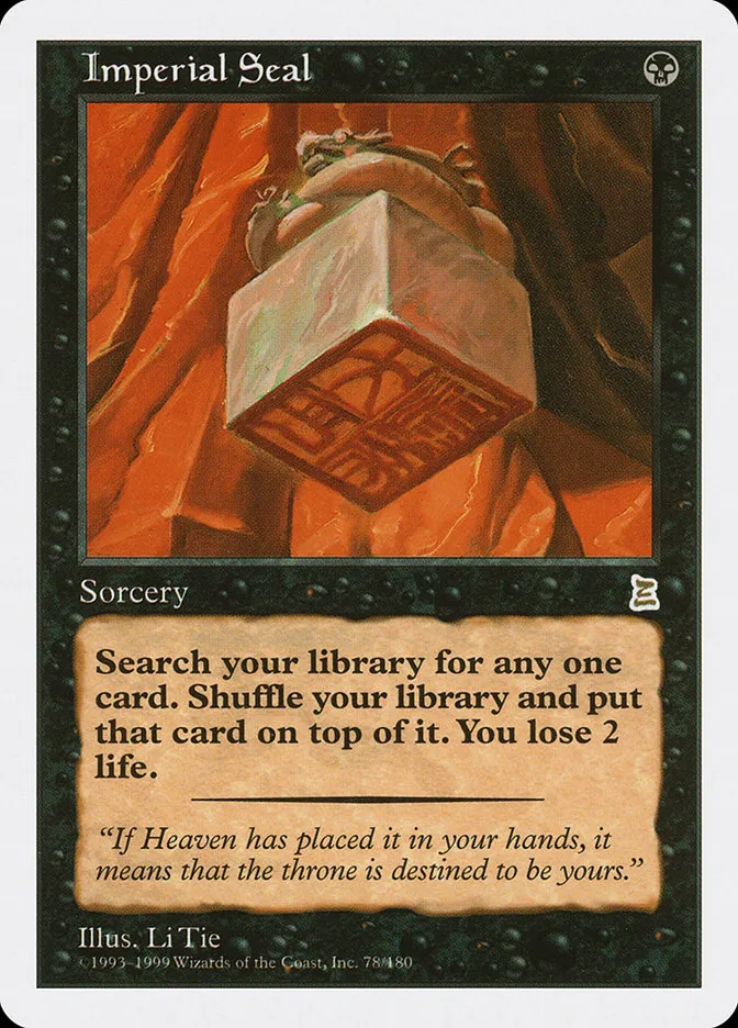 1999 Portal Three Kingdoms Imperial Seal #78 rare card image