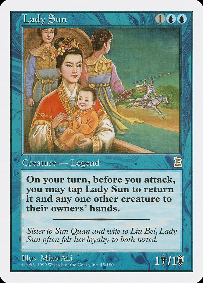 1999 Portal Three Kingdoms Lady Sun rare #45 rare card image