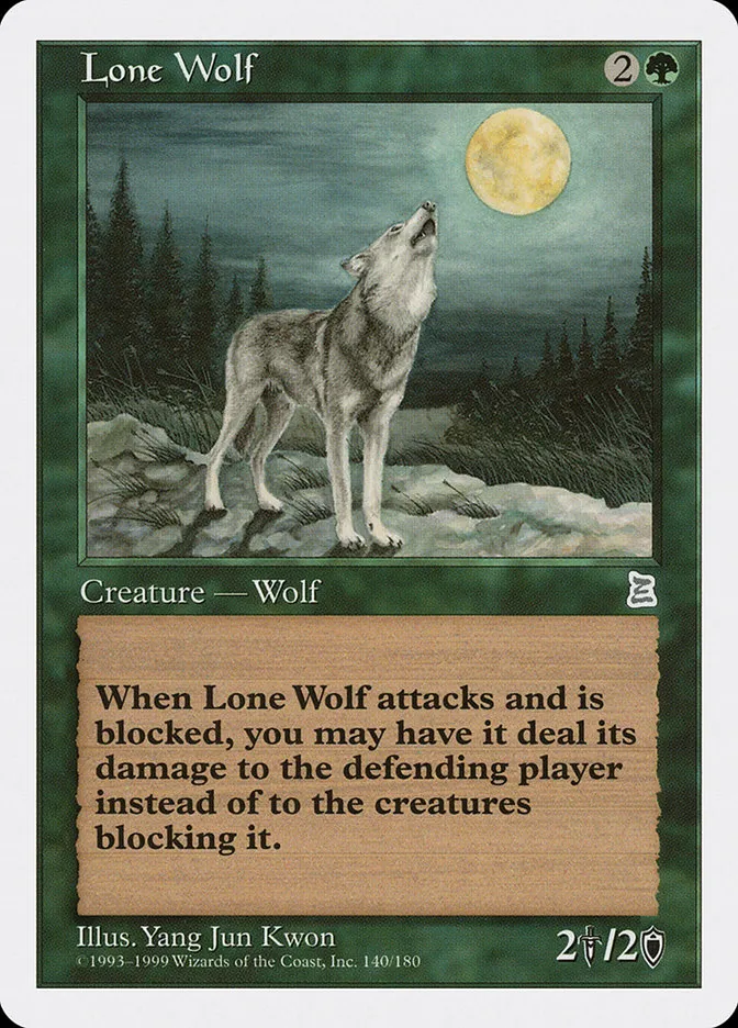 1999 Portal Three Kingdoms Lone Wolf uncommon #140 uncommon card image