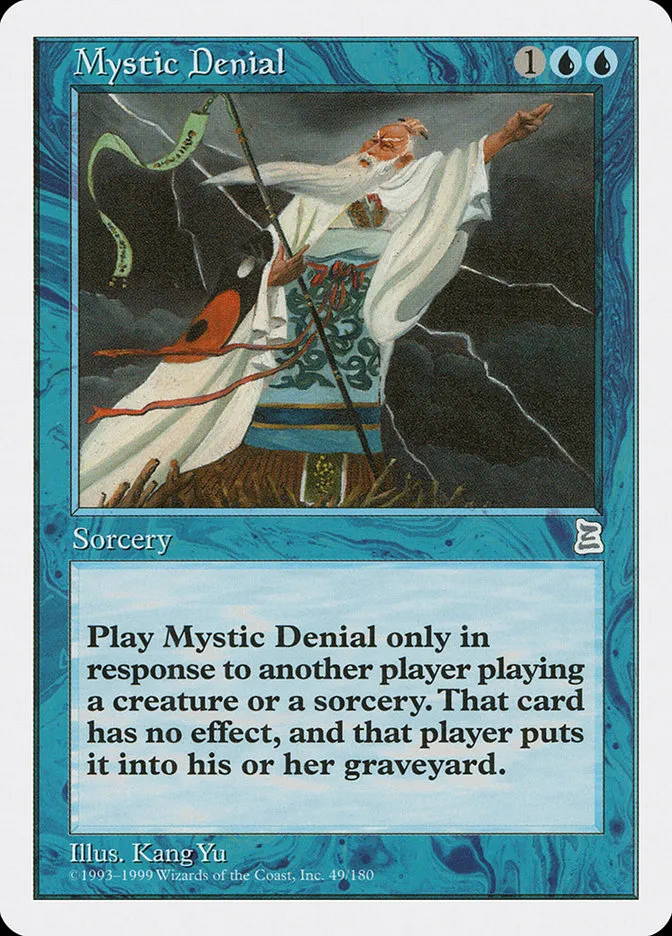 1999 Portal Three Kingdoms Mystic Denial uncommon #49 uncommon card image