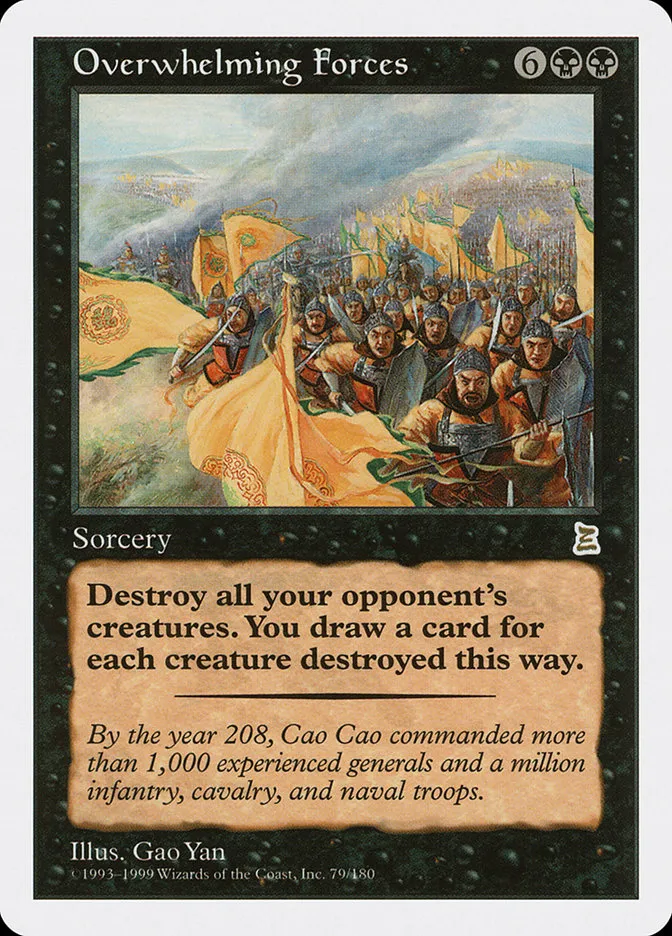 1999 Portal Three Kingdoms Overwhelming Forces #79 rare card image