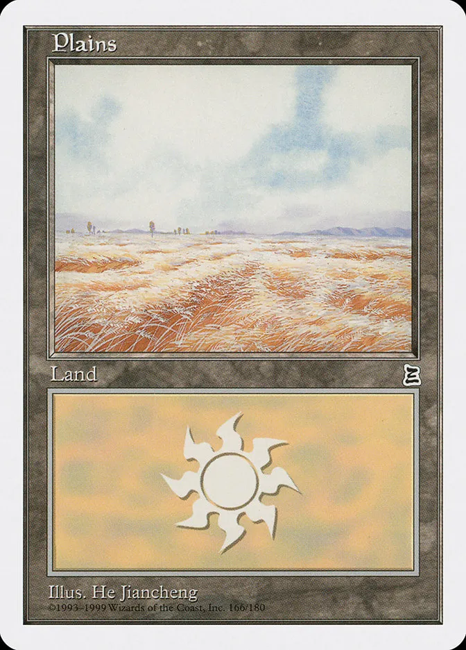 1999 Portal Three Kingdoms Plains common #166 common card image
