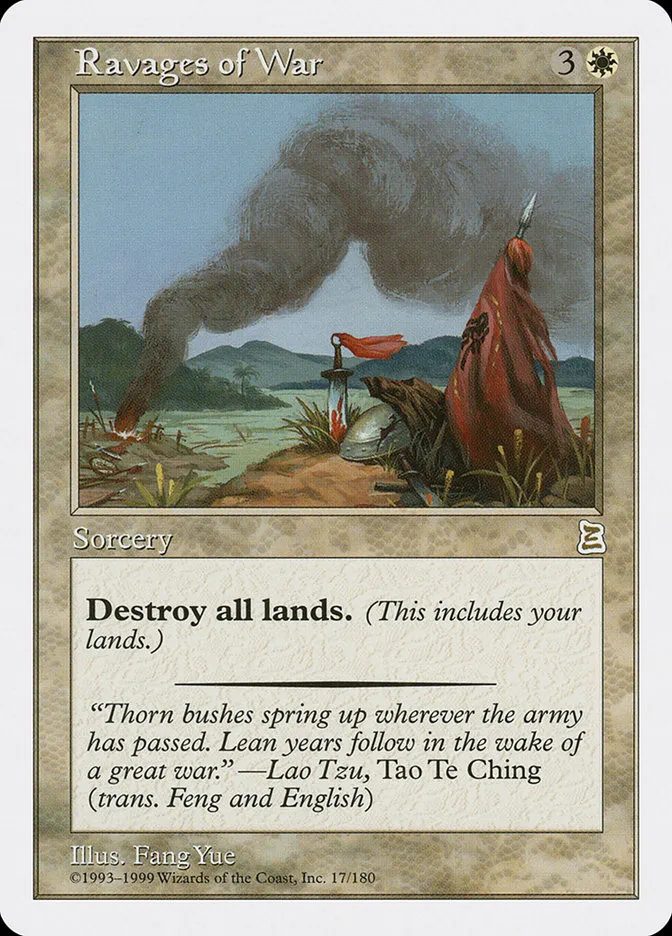 1999 Portal Three Kingdoms Ravages of War rare #17 rare card image