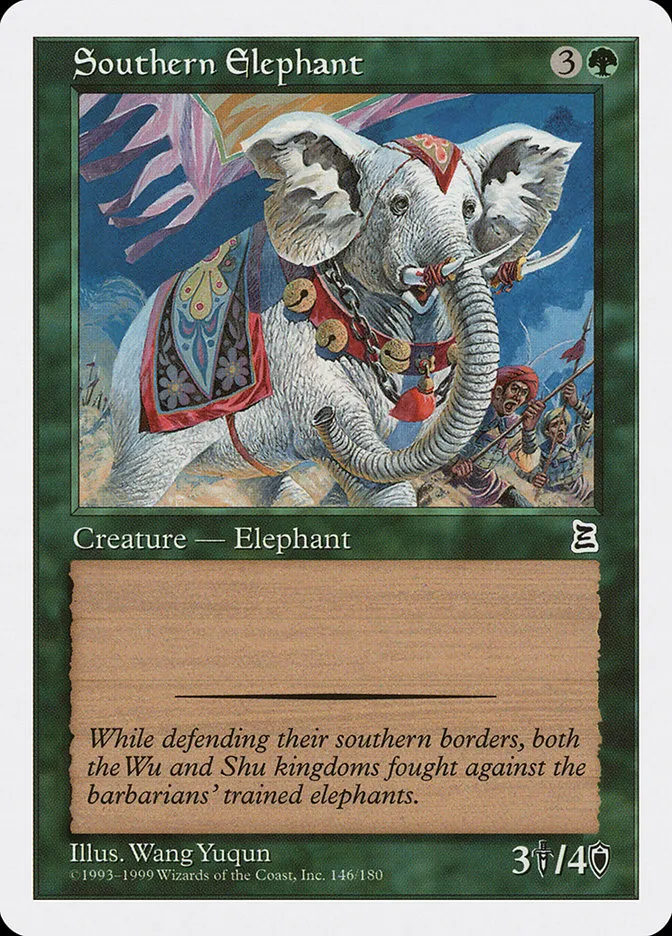 1999 Portal Three Kingdoms Southern Elephant #146 common card image