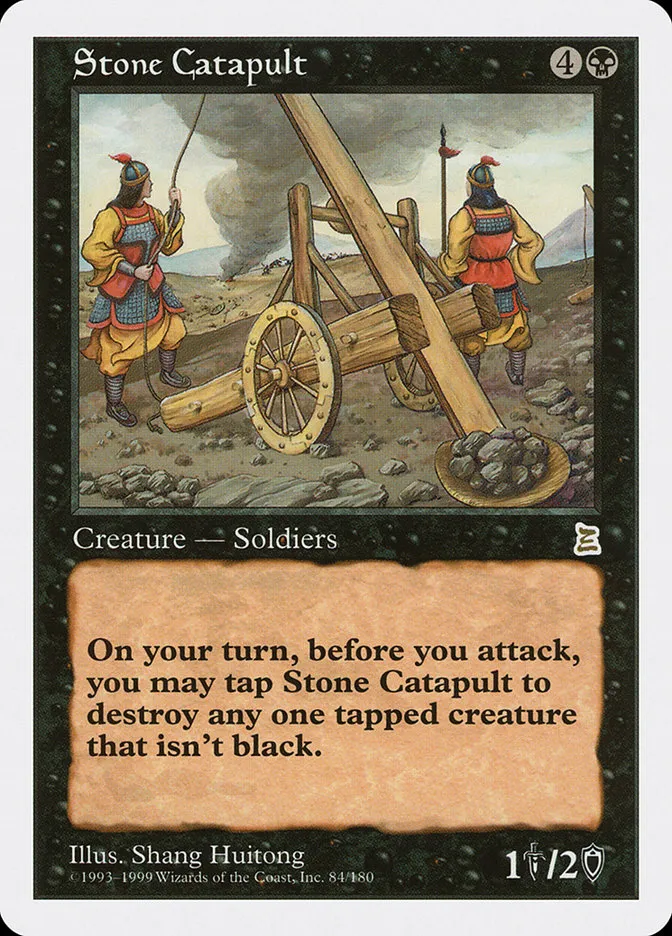 1999 Portal Three Kingdoms Stone Catapult rare #84 rare card image