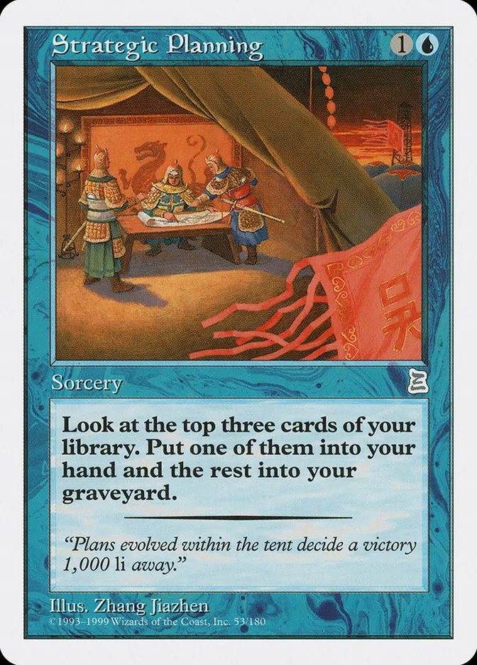 1999 Portal Three Kingdoms Strategic Planning uncommon #53 uncommon card image