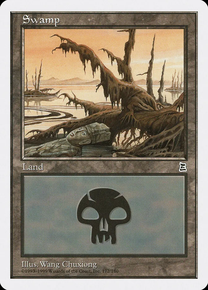 1999 Portal Three Kingdoms Swamp common #172 common card image