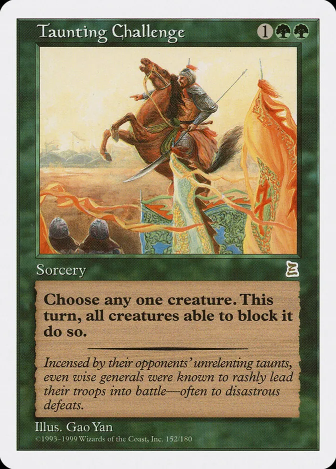 1999 Portal Three Kingdoms Taunting Challenge rare #152 rare card image