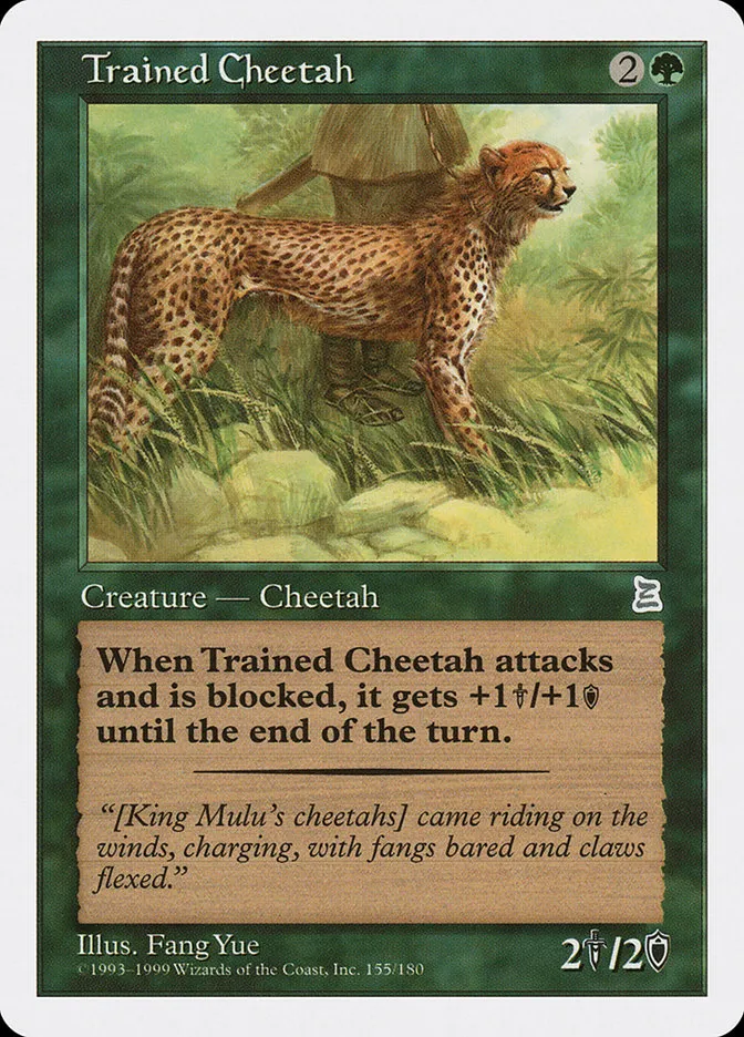 1999 Portal Three Kingdoms Trained Cheetah uncommon #154 uncommon card image