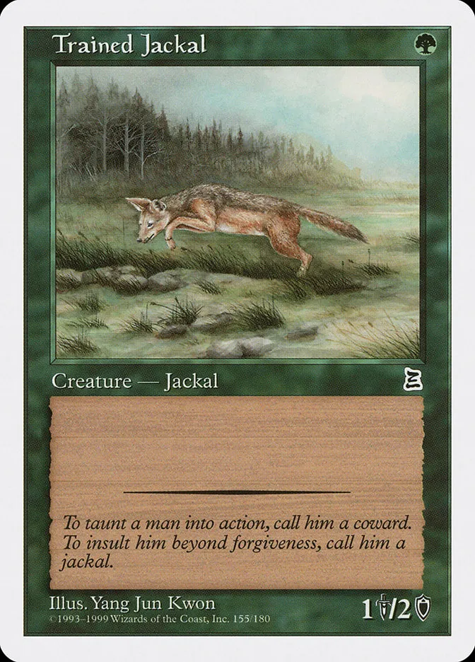 1999 Portal Three Kingdoms Trained Jackal common #155 common card image