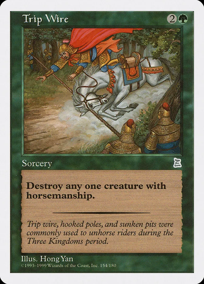 1999 Portal Three Kingdoms Trip Wire uncommon #156 uncommon card image
