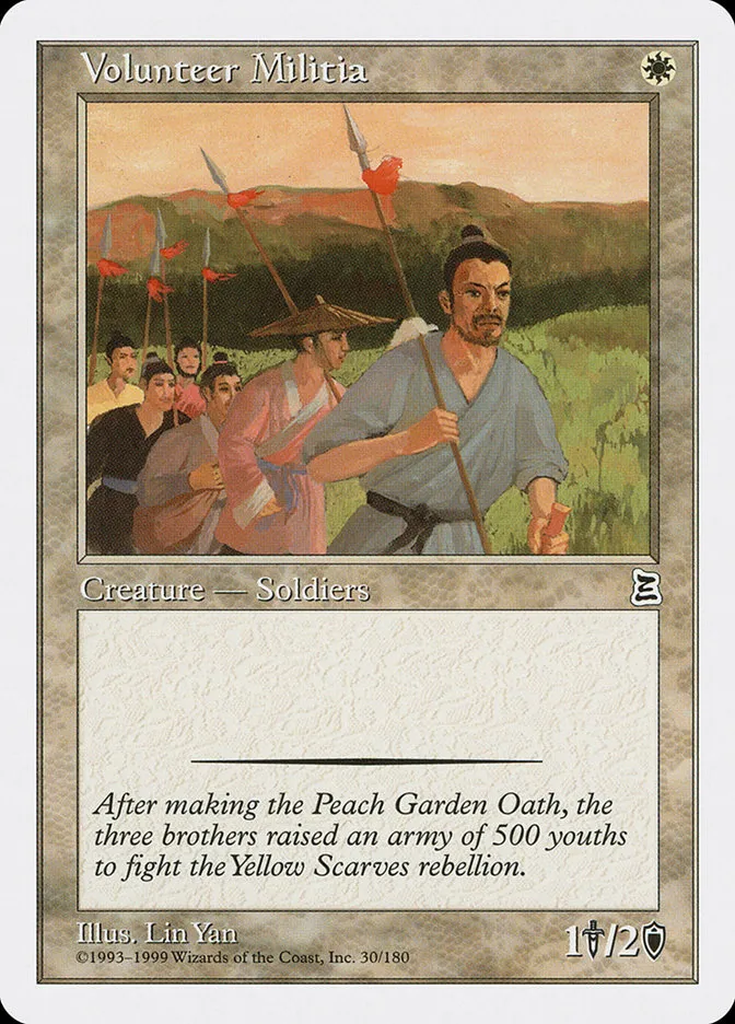 1999 Portal Three Kingdoms Volunteer Militia common #30 common card image