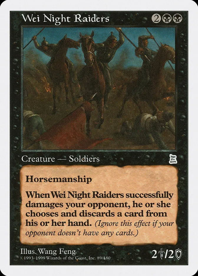 1999 Portal Three Kingdoms Wei Night Raiders #89 uncommon card image