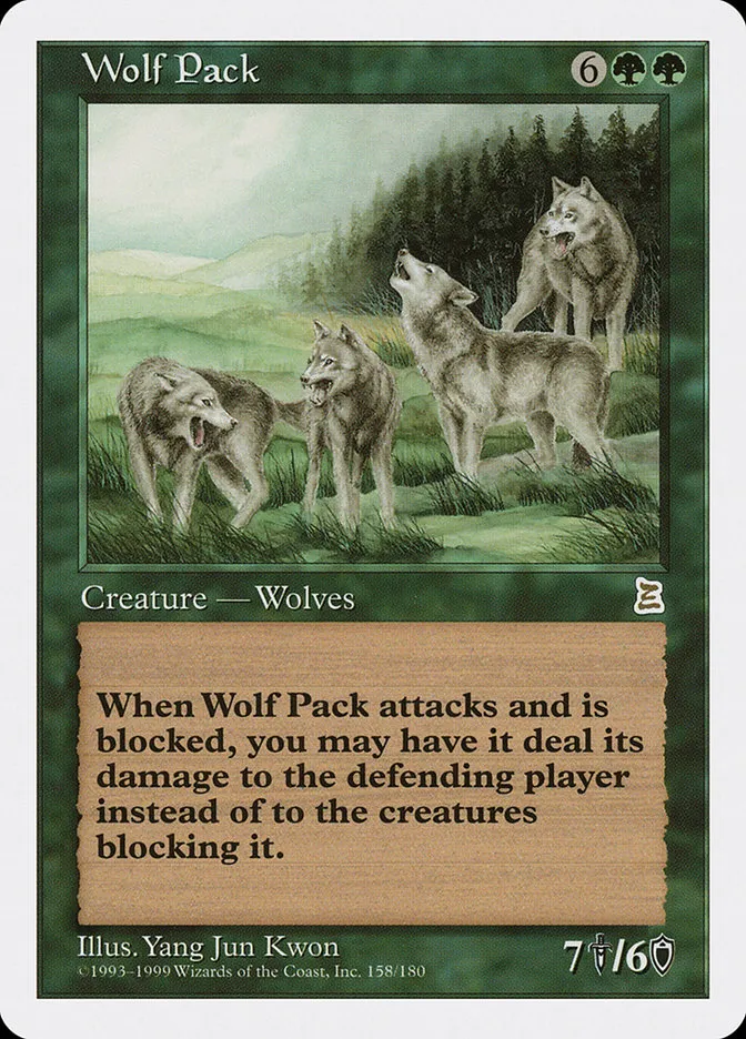 1999 Portal Three Kingdoms Wolf Pack #158 rare card image